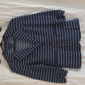 Soho Apparel Navy Cotton Blazer